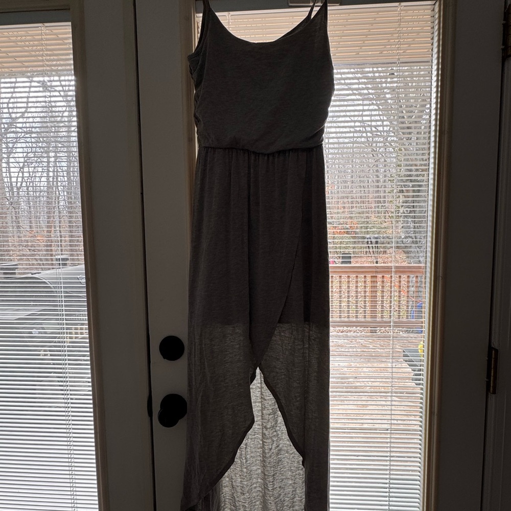 Elegant Gray Sleeveless Dress